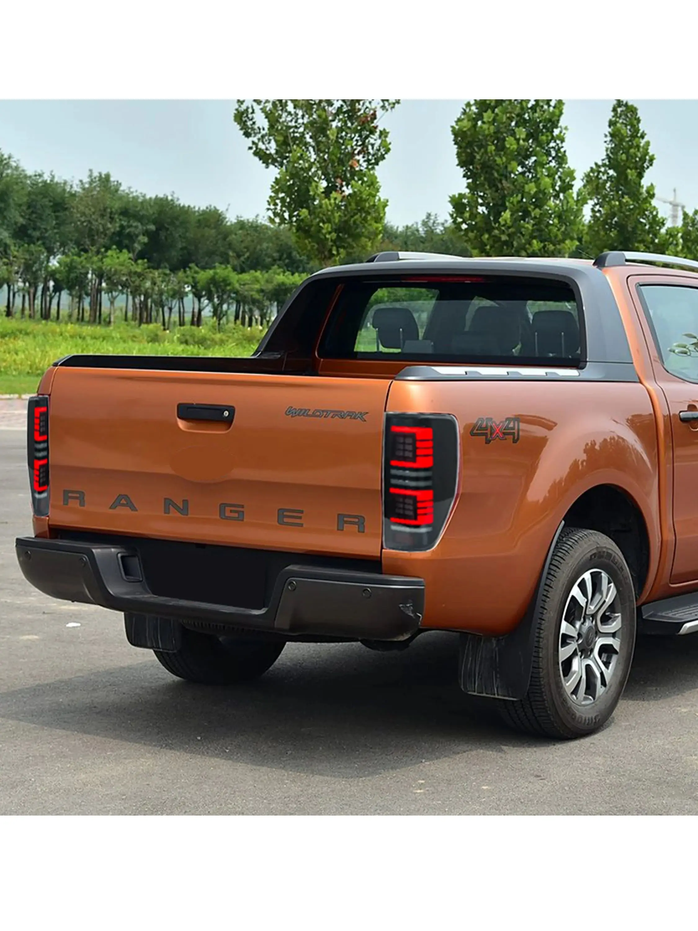 LED-Rückleuchten für Ford Ranger T7 PX MK1 MK2 2012-2021 mit sequenziellem Blinker, getönte Heckleuchten-Baugruppe