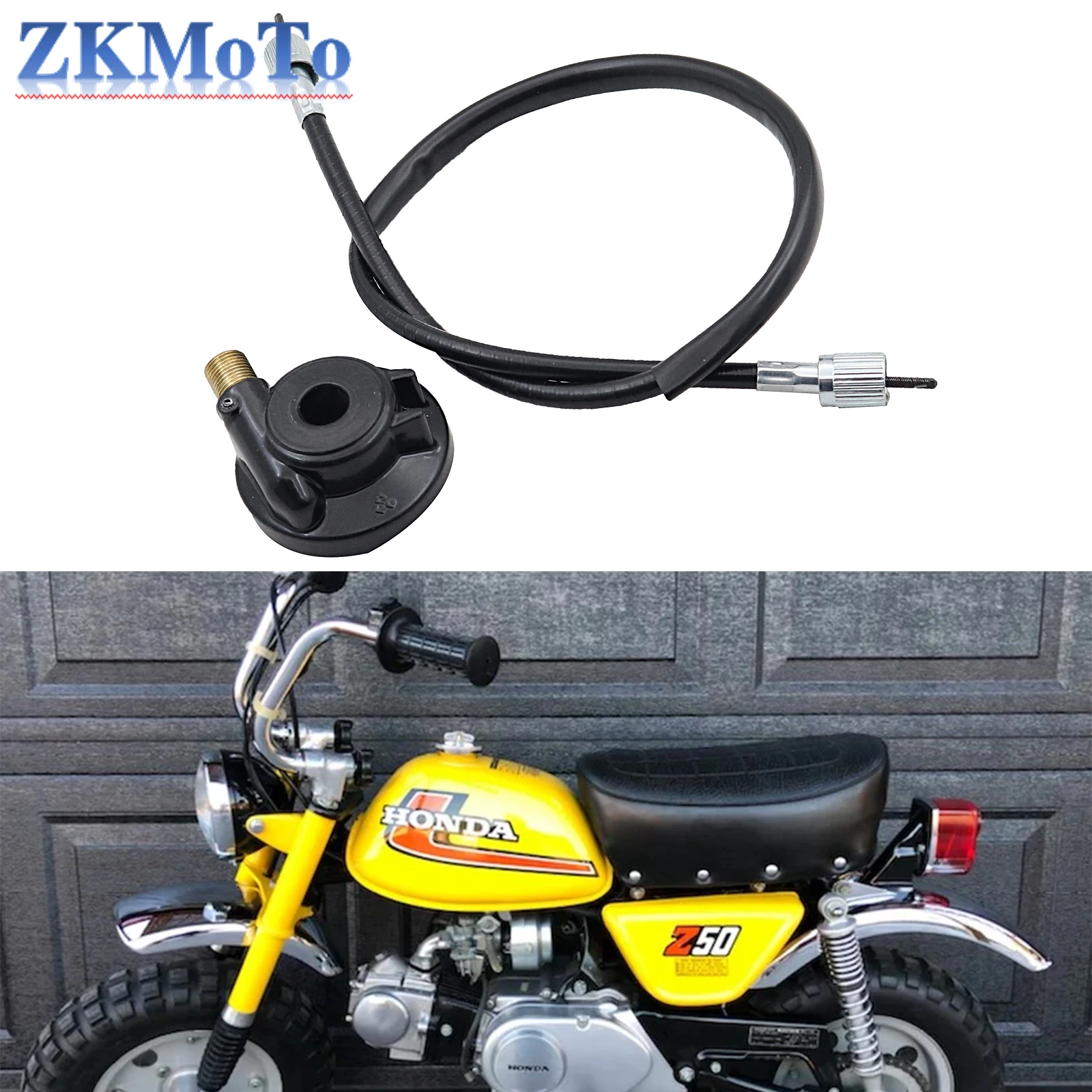 Cabo de velocímetro para motocicleta, cabo revestido de borracha para quilometragem, peças de scooter para honda z50 z50a z50j z50r mini trail monkey bike