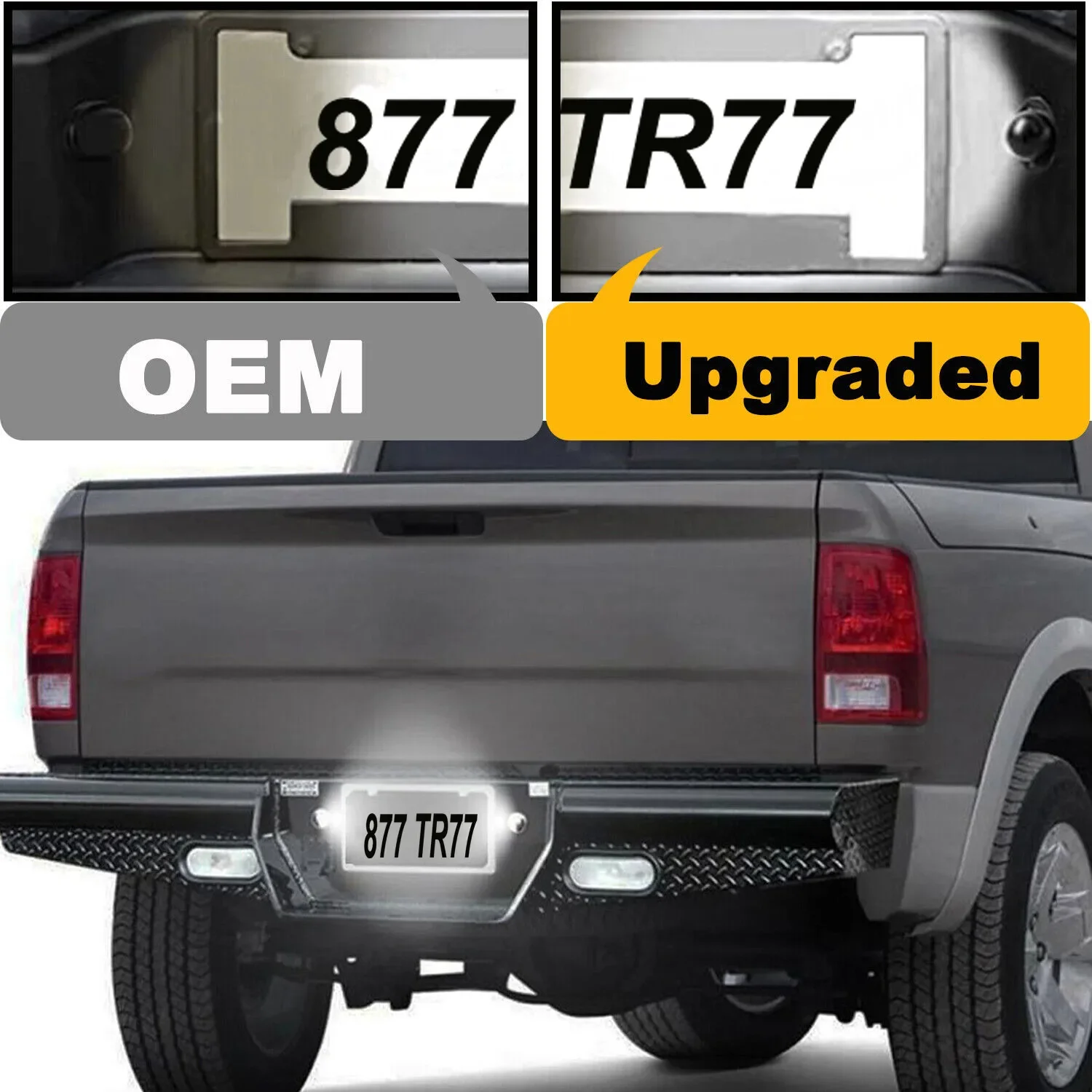 Winetis 2 قطعة 6000K الأبيض LED رقم لوحة ترخيص رقم أضواء العلامة مصابيح ل 1994-2001 دودج رام 1500 2500 3500