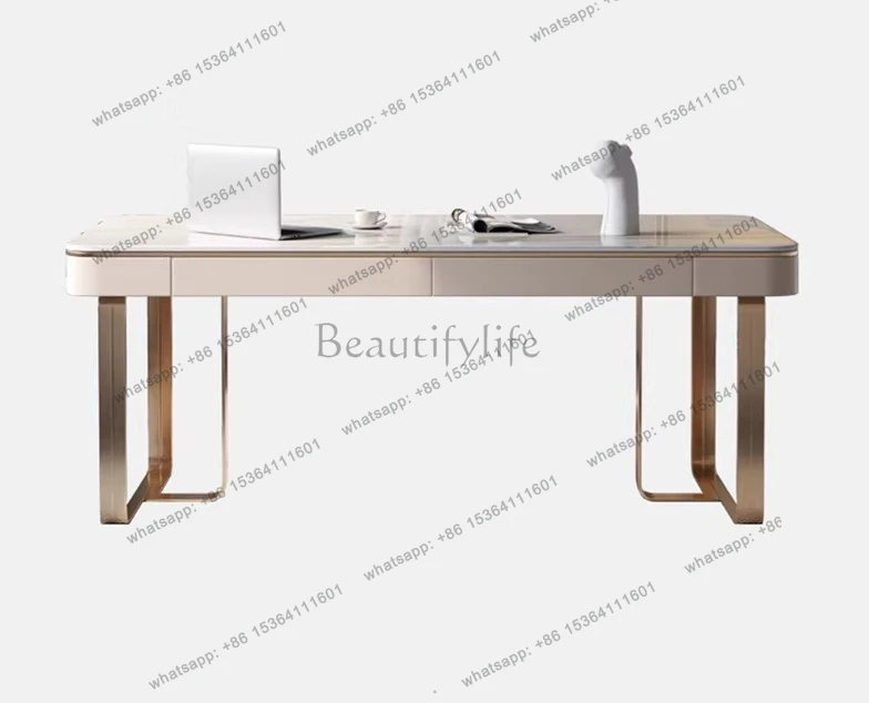 Light luxury modern high-end study furniture set combination calligraphy office writing desk senior master design sense