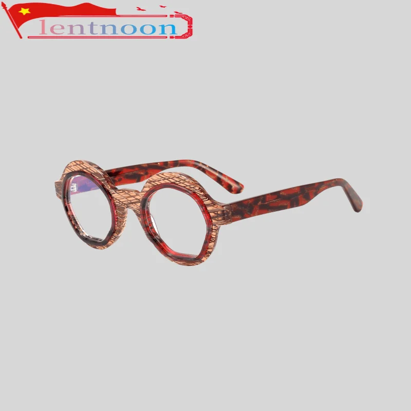 High Quality Fashion Acetate Trend Colored Women Luxury Glasses Frame Personality Party Decoration Available With Prescription