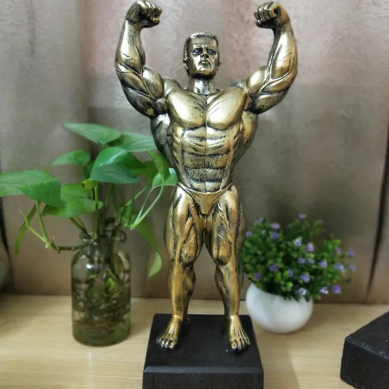 EUROPEAN SPORTS HERCULES MUSCULAR MEN AND WOMEN STATUE ABSTRACT FIGURE ARTS SCULPTURE RESIN ART&CRAFT HOME DECORATION GYM