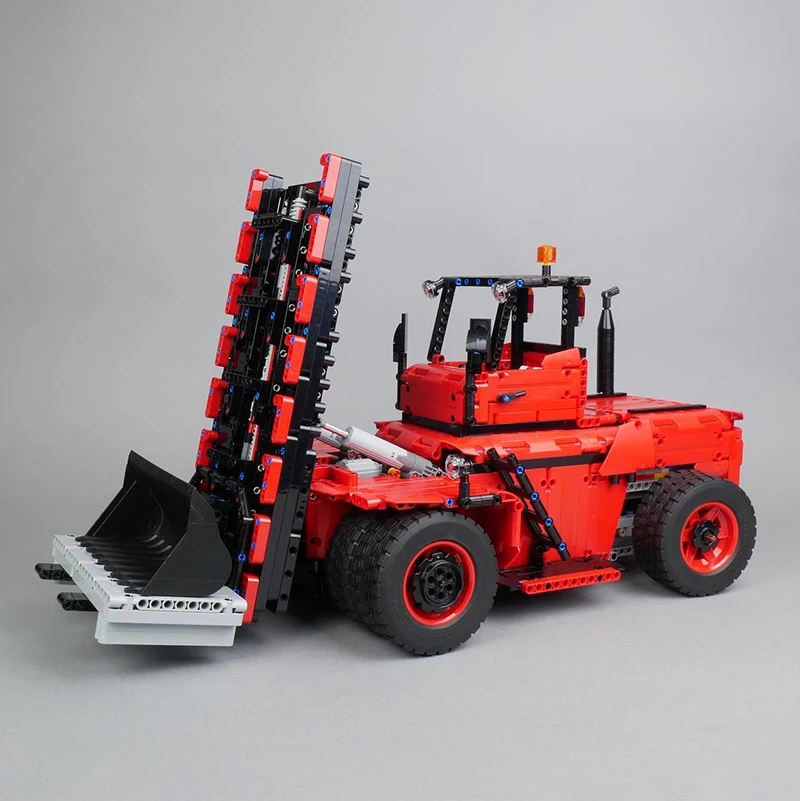 

MOC Сверхмощный вилочный погрузчик, классический городской вилочный погрузчик, подарки, детские творческие строительные блоки, игрушки из строительных блоков