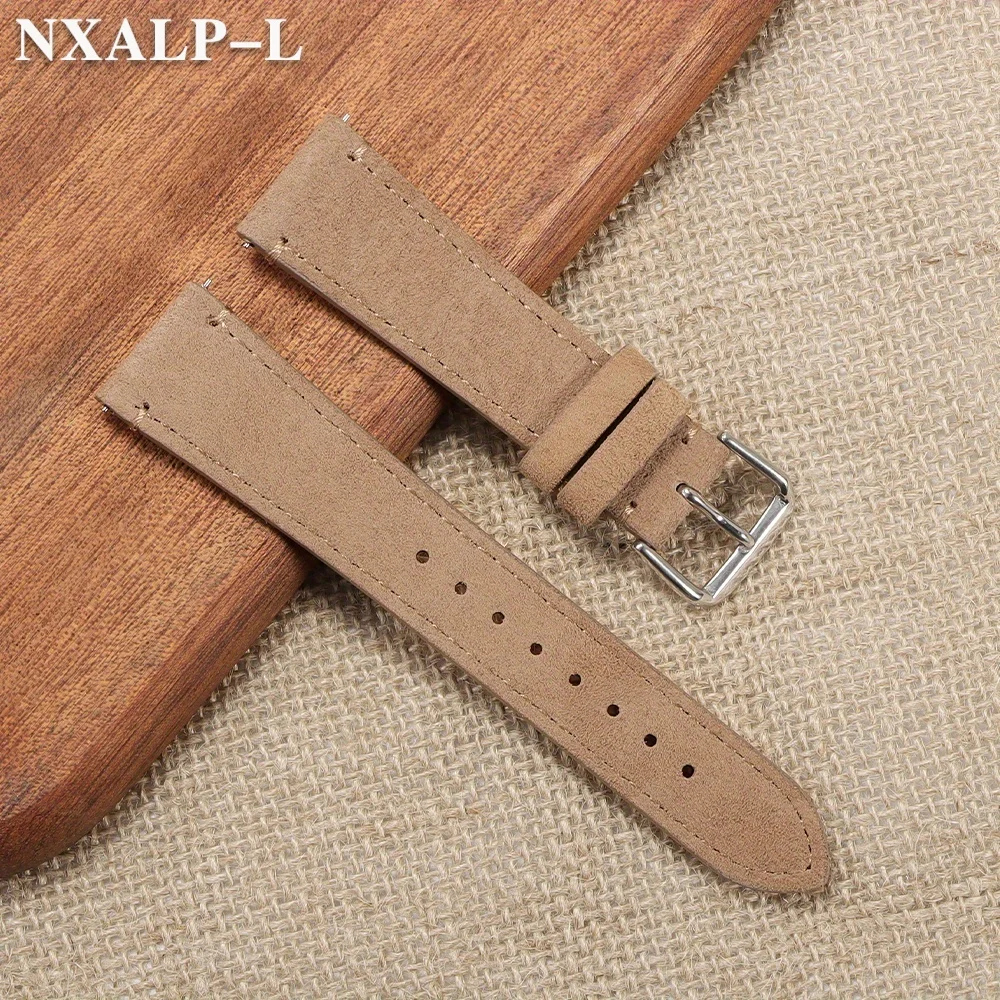 สายรัดข้อมือหนังลูกวัว 20 มม.22 มม.หนังนิ่ม QUICK RELEASE นาฬิกาสําหรับ Seiko สําหรับ Omega สร้อยข้อมือผู้หญิง & ผู้ชายอุปกรณ์เสริม