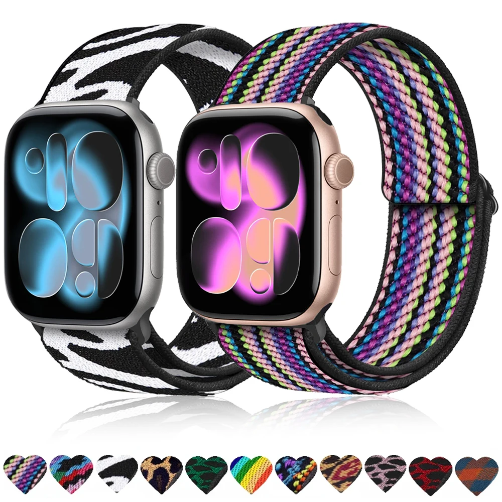 Nylon-Schlaufenarmband für Apple Watch Ultra 3/2/1 49 mm 11 10 9 8 7 46 mm 42 mm 45 mm 41 mm Einstellarmband IWatch 6 5 SE 44/40 mm
