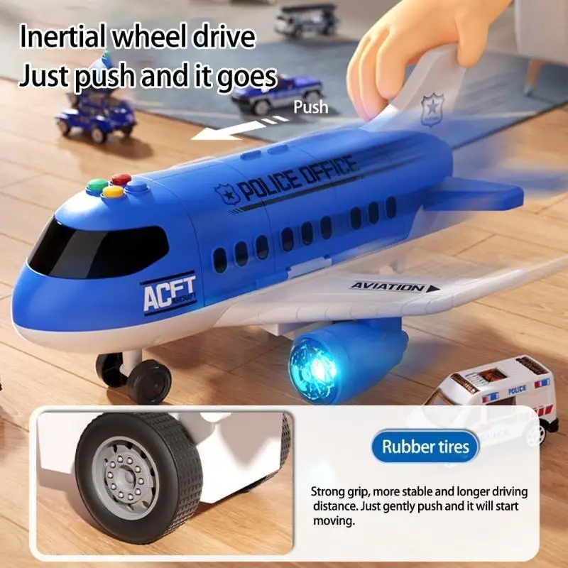 Simulation Transport Cargo Aircraft Toy With Play Vehicle Diecast Car Enhancing Fine Motor Skill For Toddler Boy Gift A2UB