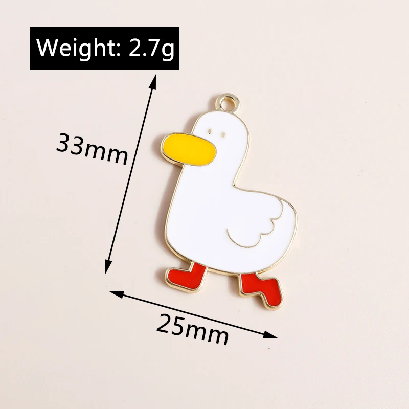 Leslie 10 Stück Emaille-Tieranhänger Bär Ente Frosch Pinguin für Schmuckherstellung DIY Halsketten Ohrringe Schmuckzubehör – Detail 18