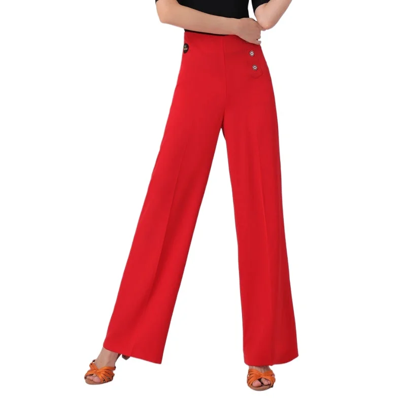 

Latin practice ballroom wide-leg modern dance pants women's high-waisted jitba