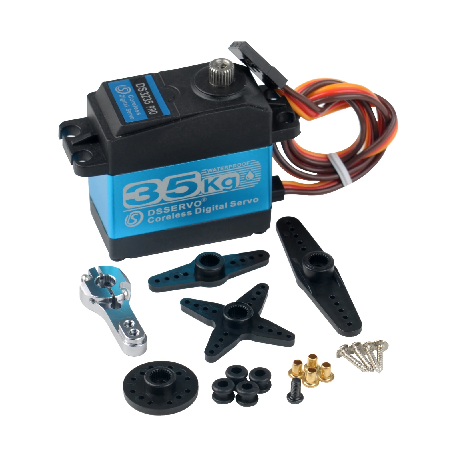 35KG High-Torque Digital Servo – Coreless Motor & Steel Gear – Waterproof 180°/270° for RC Baja/Robot