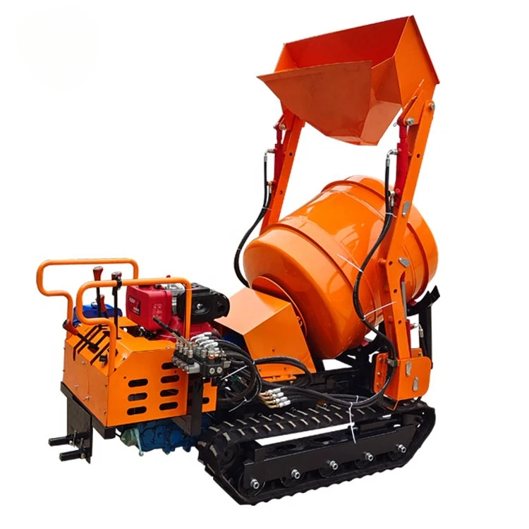 YG Diesel Concrete Mixers Small Mini Portable Concrete Mixer Machine Concrete Pump Gearbox 7KW Mixing Power 670 400L