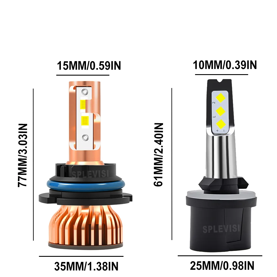 Faro LED 9007 880 Durevole, Stabile e Affidabile per Pontiac Grand Prix 1997-2003