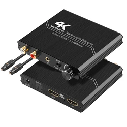 4K 60HZ YUV 4:4:4 HDR HDMI-compatible 2.0 Audio Extractor Optical TOSLINK SPDIF 5.1CH R/L 4K HDMI-compatible to SPDIF+R/L+3.5MM