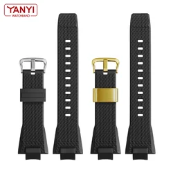 Rubber Watchband for casio gshock GST B400 GST-B400BD/AD Series watch band mens Waterproof Sports Silicone wristband strap
