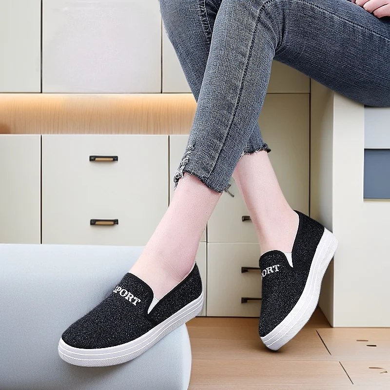 

Canvas Shoes Women's Trend Casual Students Flat-soled White Shoes Cross-border Shallow Mouth Board Shoes Women's Soft Platform