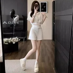 Woman Shorts Sleeve Summer Two-piece New In Matching Casual Cheap And Korean Style Offers Stylish Short Sets For Women 2 Pieces