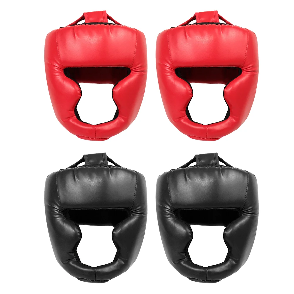 Protector de cabeza de entrenamiento de Karate Muay Thai de cobertura completa, equipo de protección de boxeo, protector de cabeza de seguridad para entrenamiento de Sparring para niños adultos