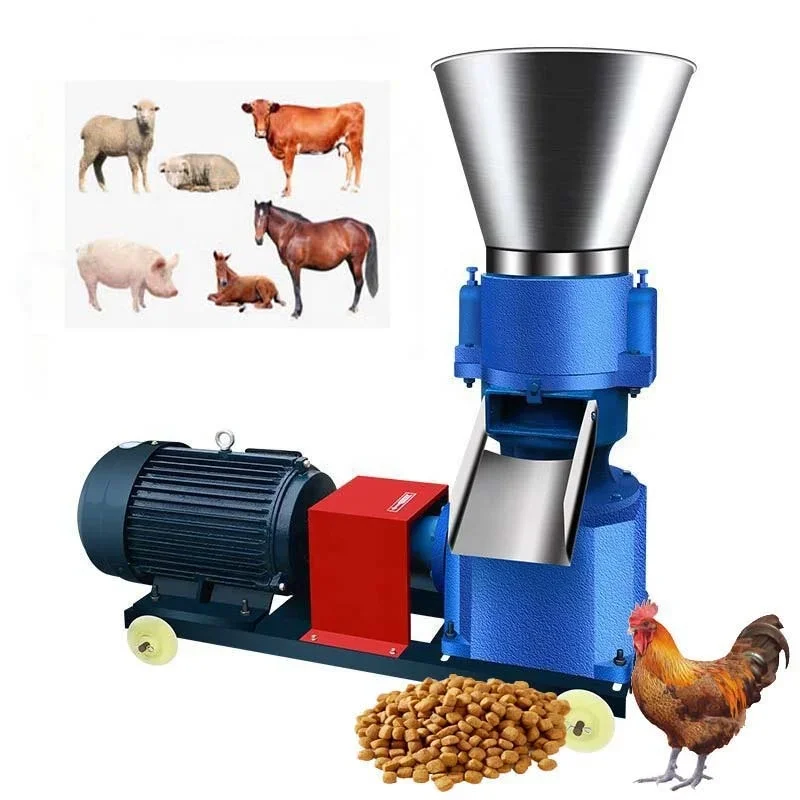 Low Cost Small Farm House Use Rabbit Food Alfalfa Hops Poultry Machine Pelletizer For Animal Rabbit Feed Wood Pellet Mill