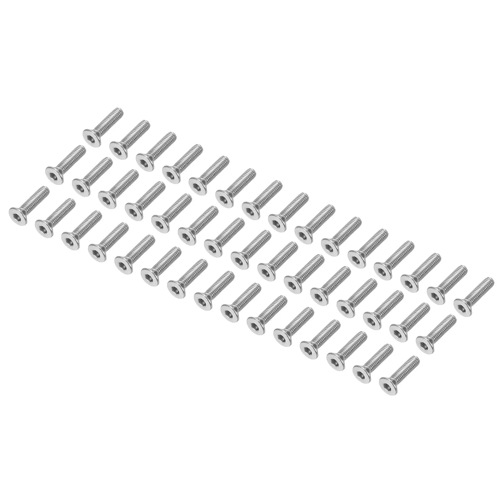 

50/100pcs M3 M5 Flat Head Socket Cap Screws 18-8 Machine Screws Flat Countersunk Bolts Hex Socket Drive Full Thread Grade 6.8