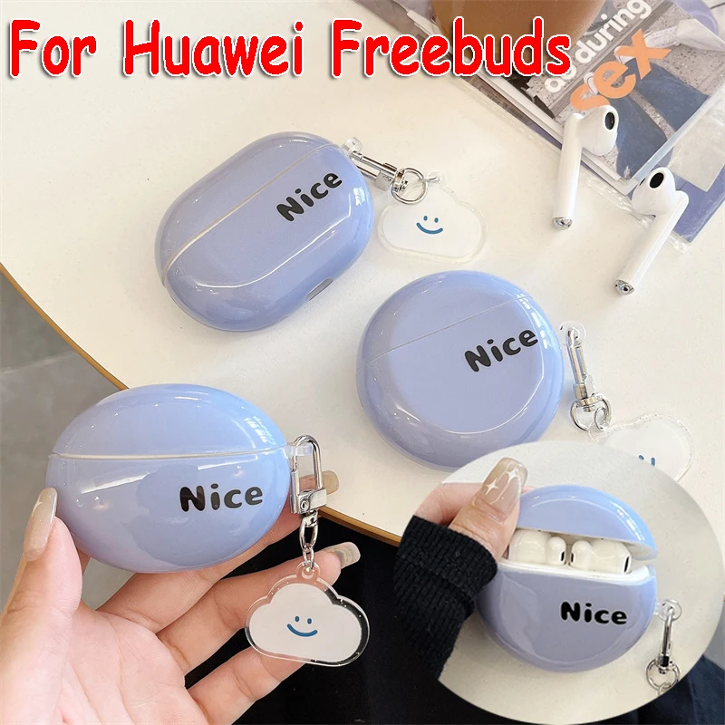 Simple Nice Case for Huawei Freebuds 4 Pro 2 Funda Protective Cover for FreeBuds 5i 4i Earphone Charging Box Free Bud 3 Girl