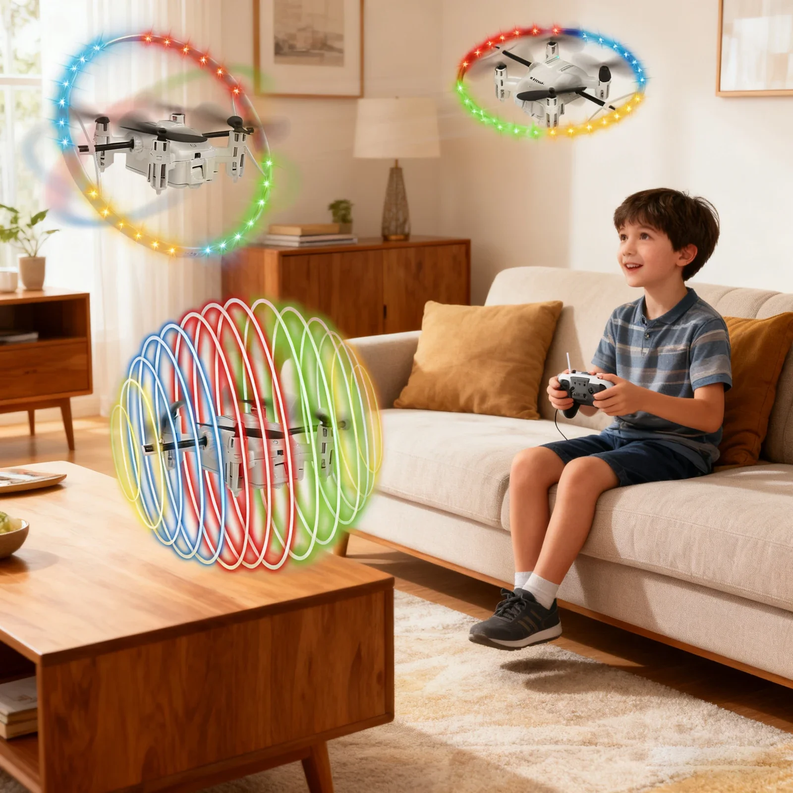

Детский Дрон НЛО, мини-дрон, трюк, гоночные дроны с дистанционным управлением и крутым светом, вращение на 360°, радиоуправляемый вертолет, игрушки для мальчиков