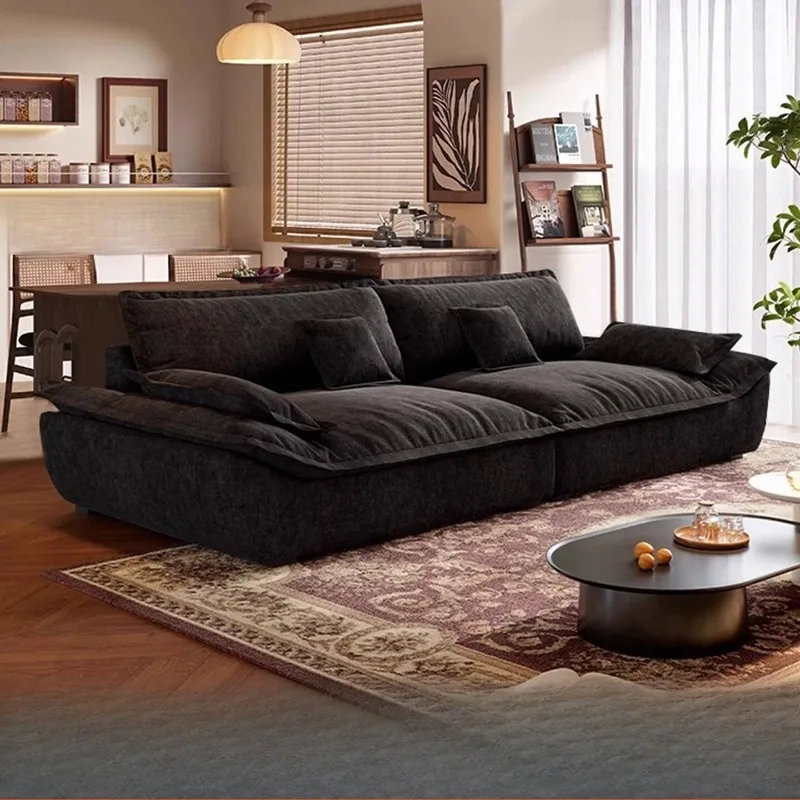 أرائك غرفة المعيشة الإيطالية كبيرة الحجم الحد الأدنى بمقعدين أرائك غرفة المعيشة الكسولة صالات أثاث منزلي حديث Divano Soggiorno #1