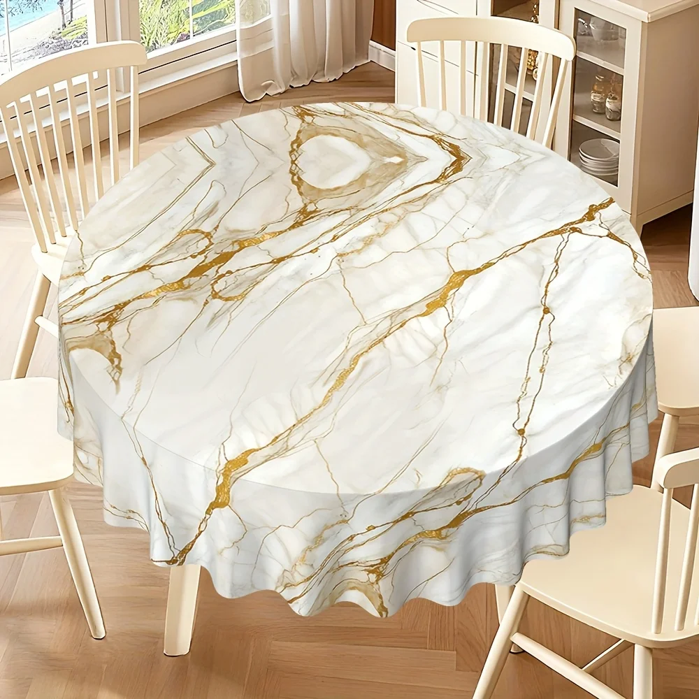 An item with a grey background and a golden marble texture pattern. Use polyester fiber material
