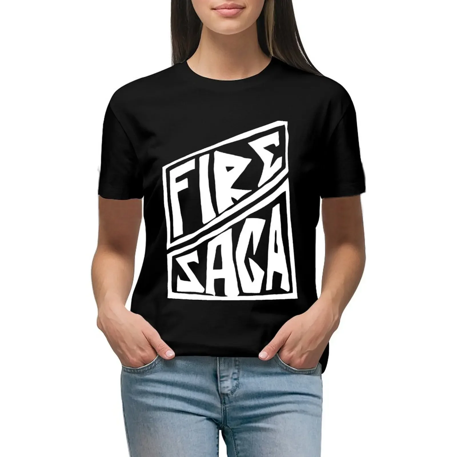 Fire Saga T-Shirt sublime female vintage clothes animal print cotton t shirts Women