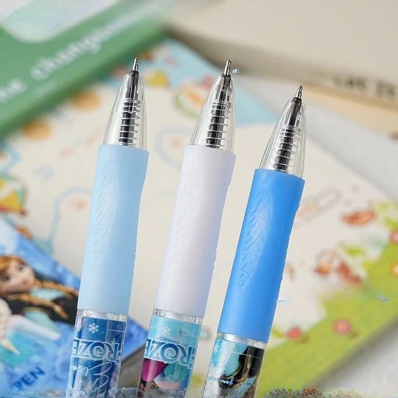 قلم محايد من فروزن إلسا آنا كارتوني أنيمي للبنين والبنات مثالي لكتابة الطلاب والامتحانات قلم قابل للسحب هدية العيد #4