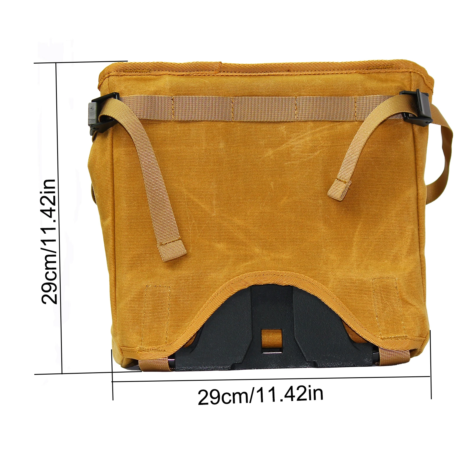 DC 왁스 천 방수 접이식 자전거 앞바구니 9L 야채 보관 바구니 브롬톤 퀵릴리즈 가방용