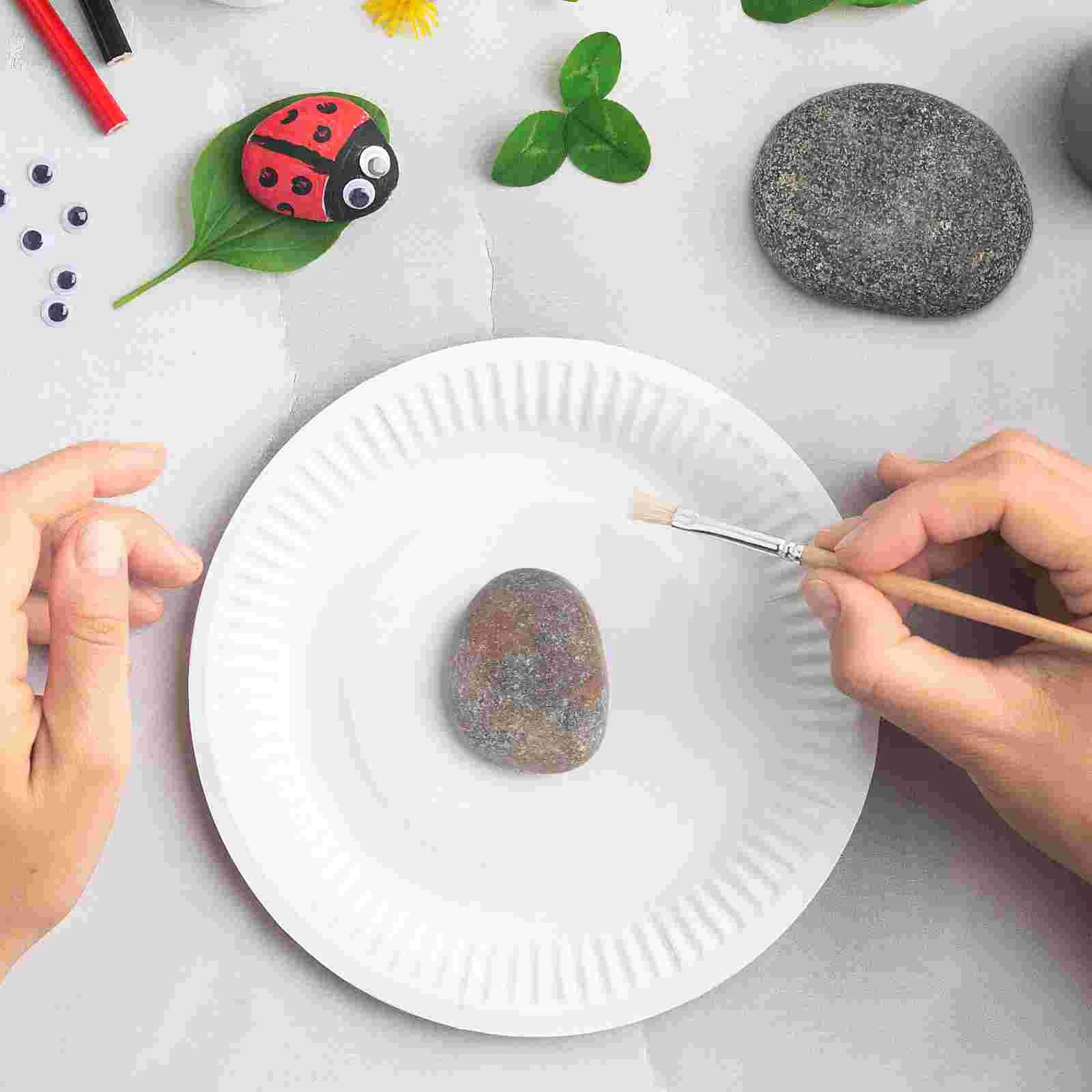 8 PCS DIY Polishing Pebbles Stones Suite Painting Rocks and Drawing Painted Hand-painted Child