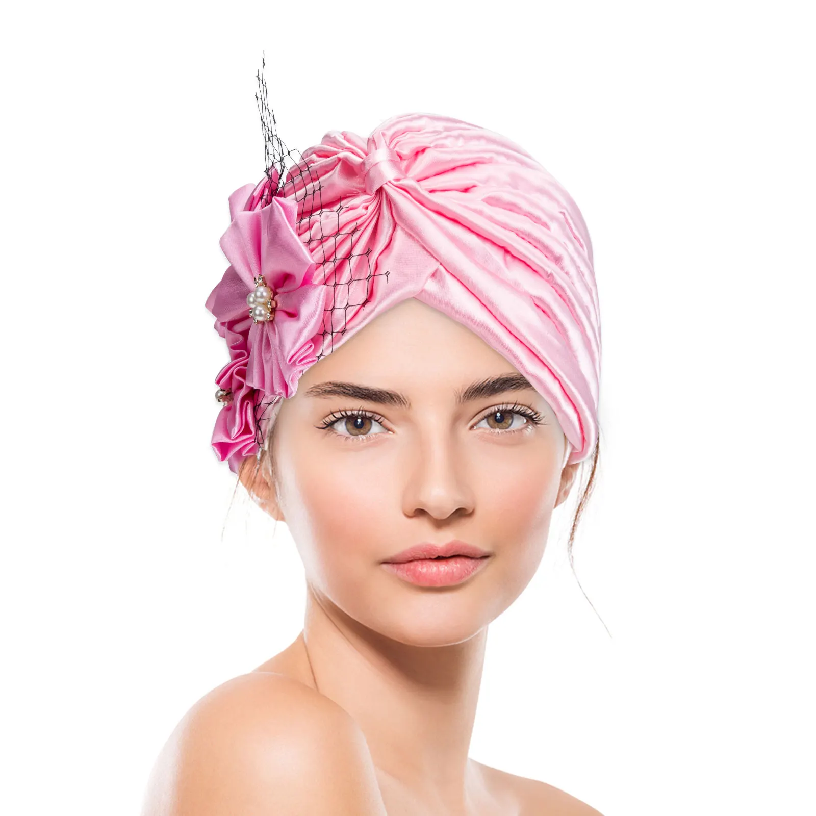 

Fashionable Satin Hat For Outdoor Stylish Hat Women Stylish Headwrap Scarf Outdoor Wedding Hair Wrap Sleep Cap Head Cover