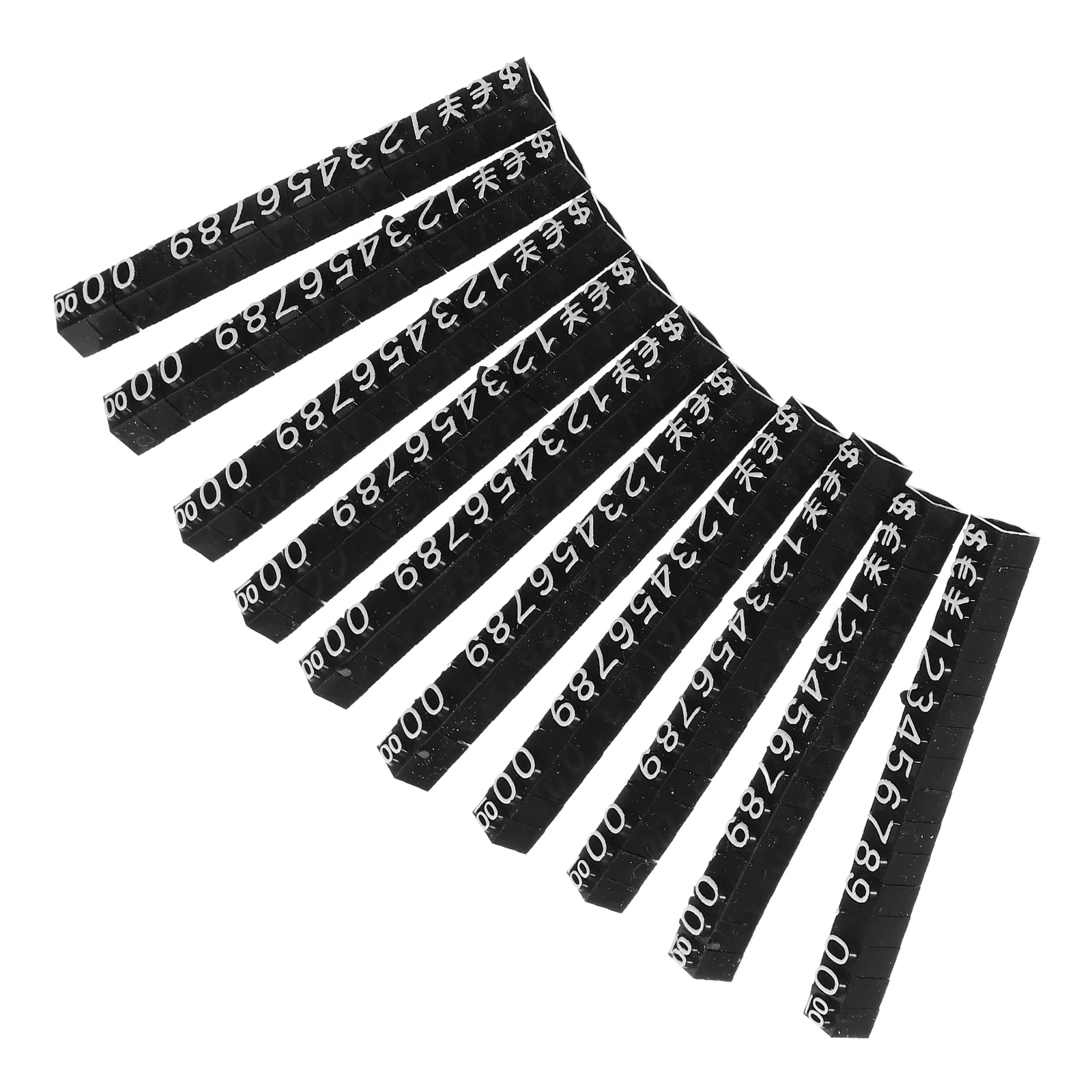 

10 Sets Tag Price Signing Greeting Card Display Rack Printable Blocks Plastic Label Holder