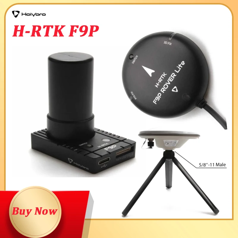 

Holybro H-RTK F9P Rover Lite | H-RTK F9P Helical | H-RTK F9P Base GNSS GLONASS Galileo BeiDou for RC Pixhawk Flight Controller