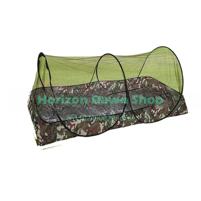 Foldable portable mosquito netwith bottom zipper toprevent mosquito bites. Use meshmosquito net