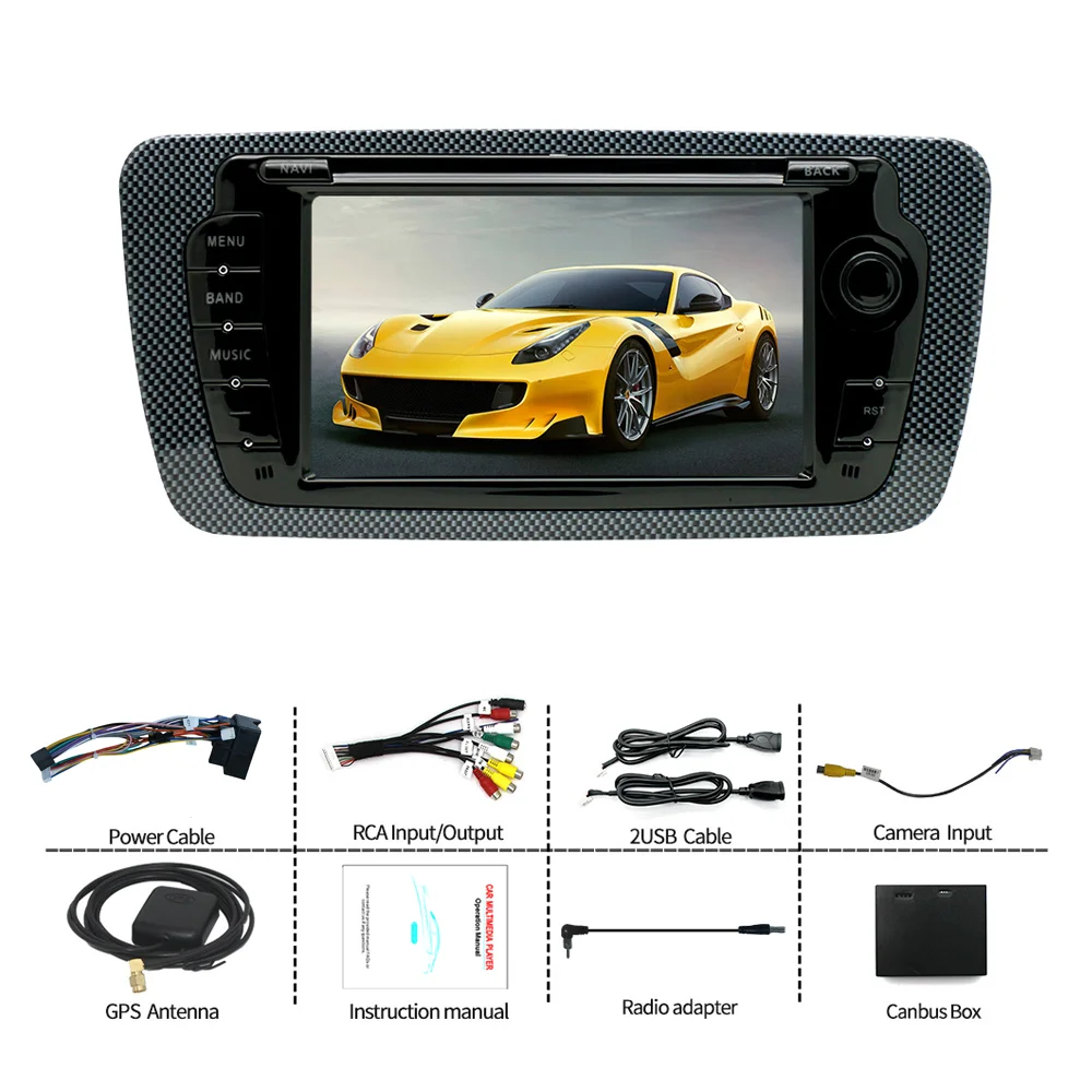 Wireless CarPlay Android Auto Car Radio For Seat Ibiza 6j 2009 - 2013 4G WiFi Multimedia GPS Navigation 2din 7" Head Unit Stereo image 6