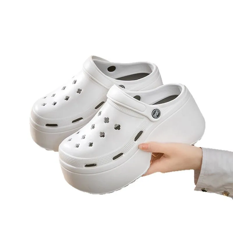 Chunky Platform Clogs Shoes for Women Non Slip Beach Wedges Sandals Woman Summer Fashion Thick Bottom EVA Sandals Slippers - view 5