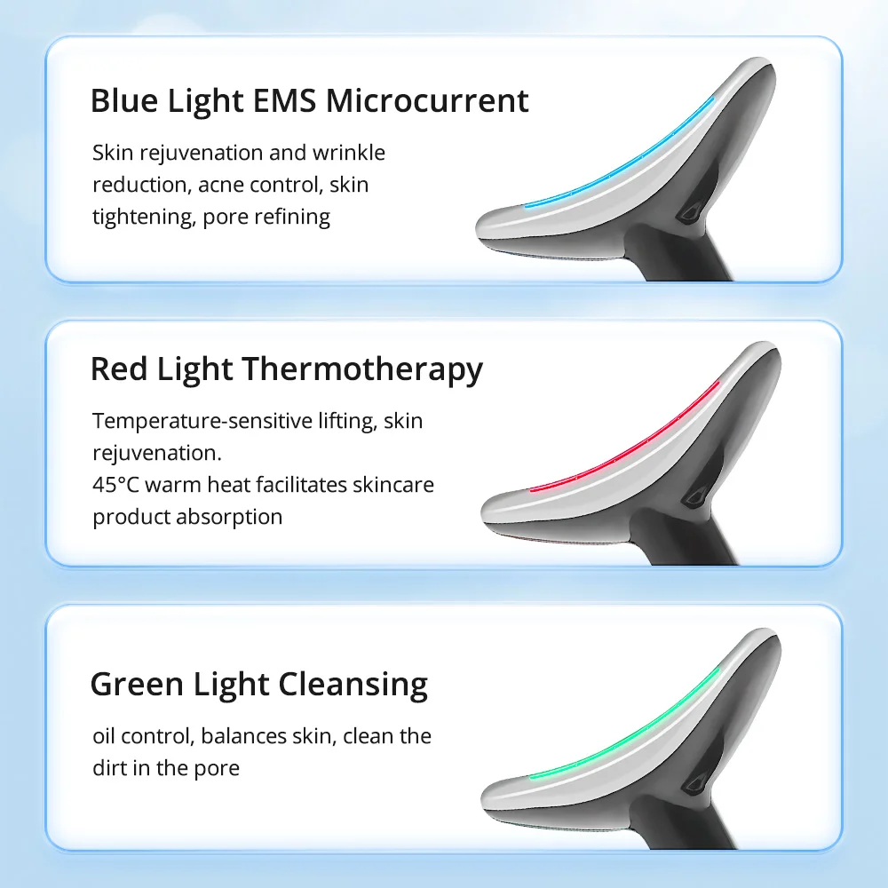 อุปกรณ์ความงามยกคอ Anti-Aging Anti-Wrinkle Facial Massager มัลติฟังก์ชั่นอุปกรณ์กระชับคอกระชับสําหรับ Face Lift