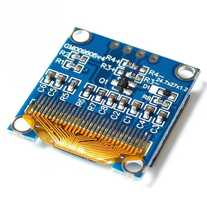 0.96 inch Blue White Yellow Blue Dual Color IIC Communication Small OLED Display Module 51 Microcontroller