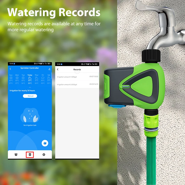 Tuya WiFi Bluetooth Smart Water Timer IP66 Waterproof Automatic Garden Sprinkler Irrigation Controller Water Valve with App