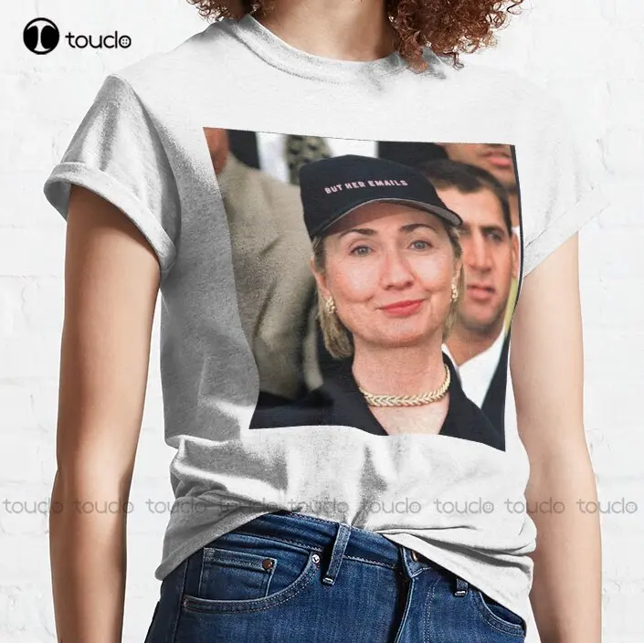 But Her Emails  , Pink But Her Emails  Classic T-Shirt Hillary Clinton, Trump Mens Cotton T Shirts Xs-5Xl Custom Gift Retro