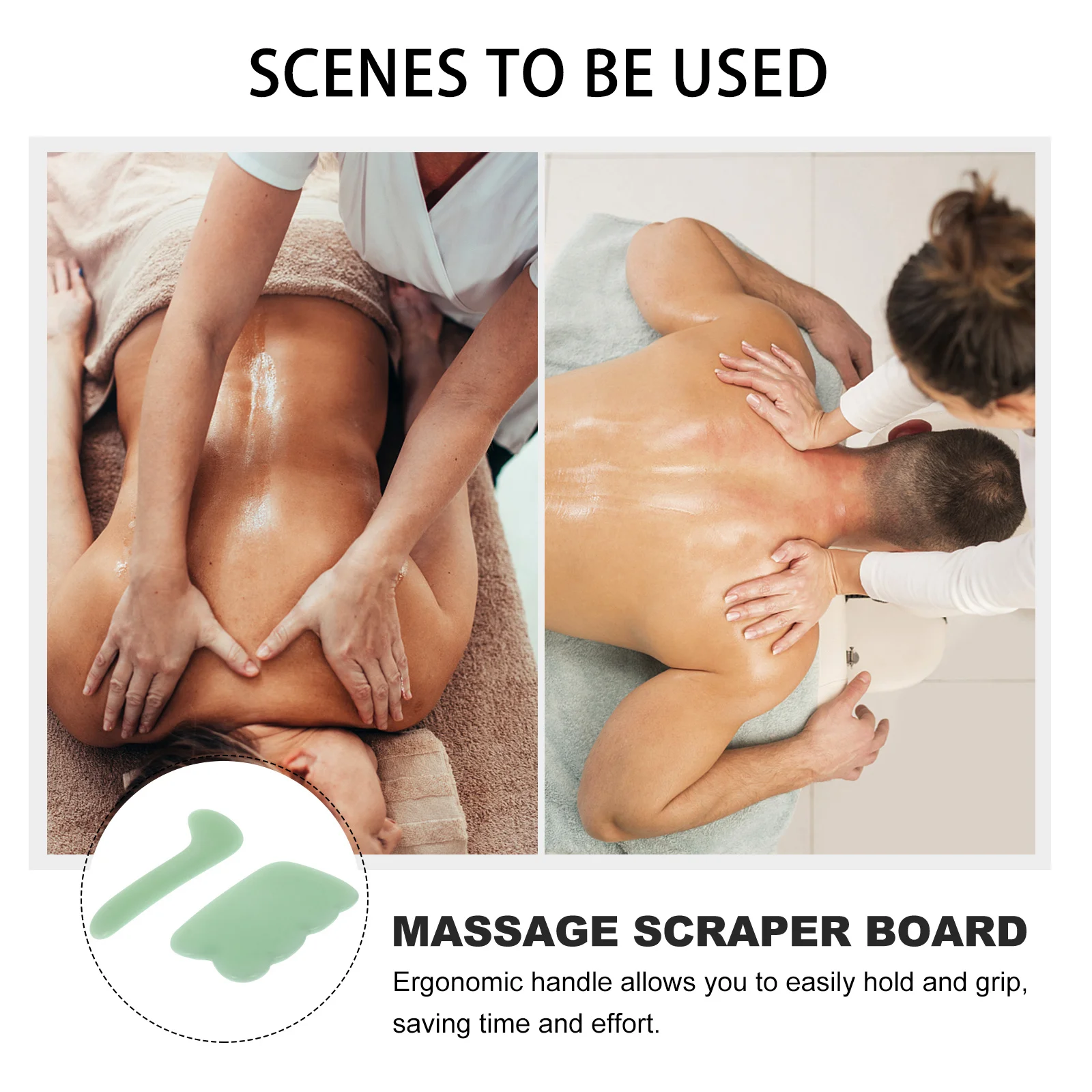 ชุดเครื่องมือกัวซา 1 ชุด ทนทาน คุณภาพสูง ไม้กัวซา ขัดผิว ลดเลือนริ้วรอย ดูแลผิวหน้า พกพาสะดวก ใช้ในบ้าน สีเขียว