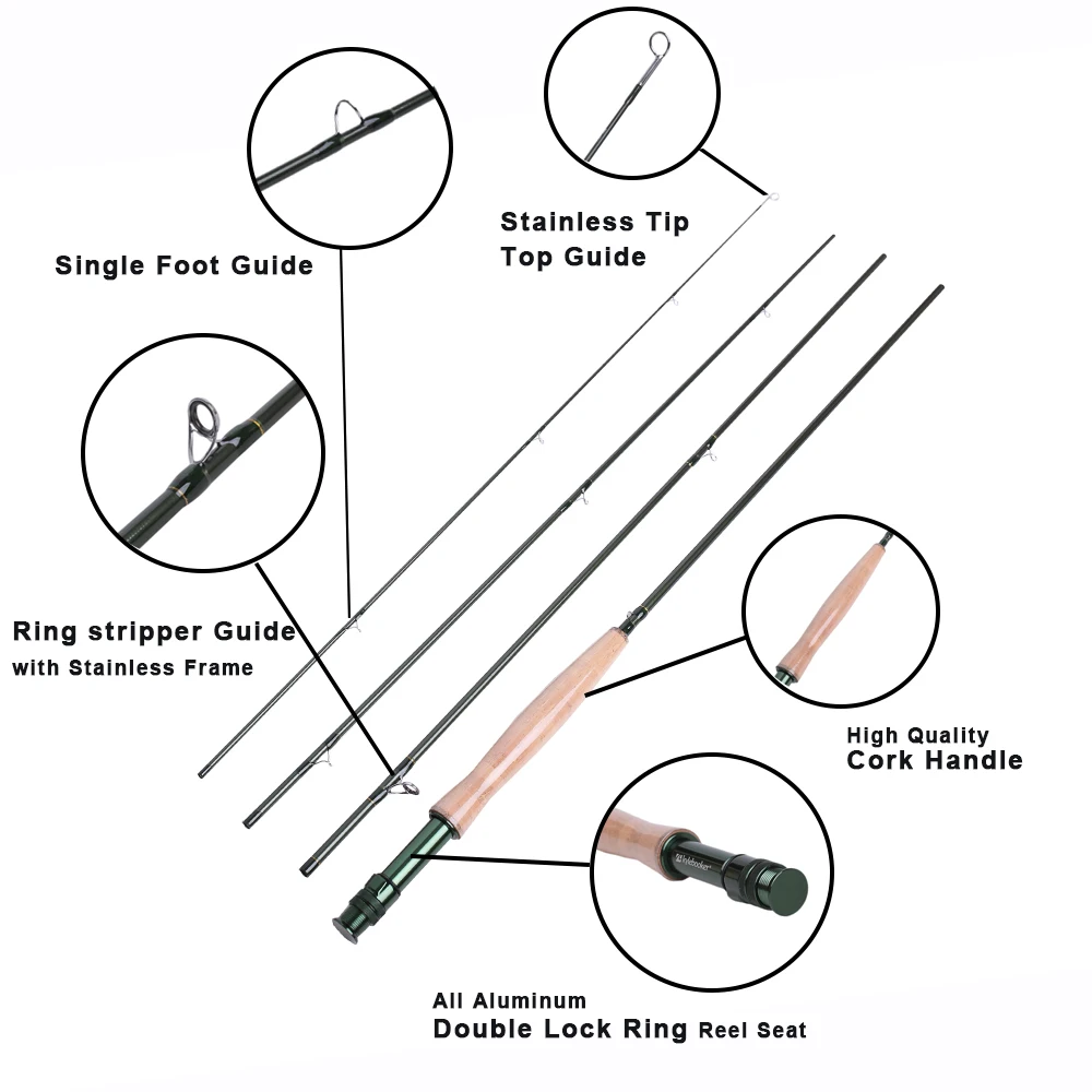 Imagem -06 - Kyleboaker Fly Fishing Rod com Reel Combo Kit Peso Starter Roupa de Pesca Rod Bolsa 8