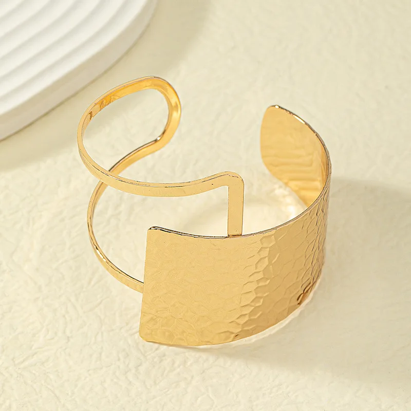 Minimalist Geometric Exaggerated Opening Metal Bracelet For Women Holiday Party Gift Fashion Jewelry DB009 image 6