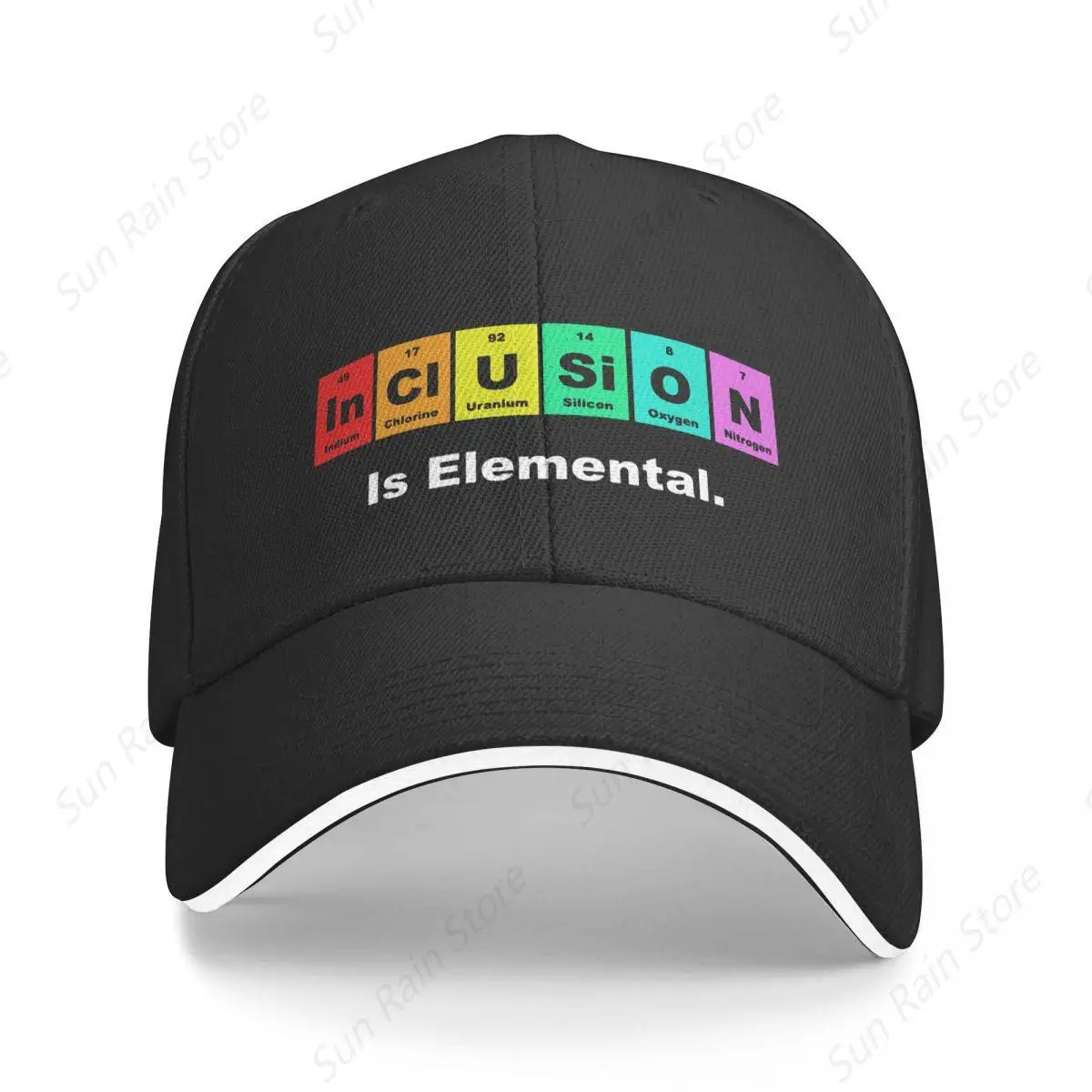 Inclusion Is Elemental LGBQT Periodic Elements Pride LGBT Gay Love Men Baseball Caps Peaked Cap Sun Shade Windproof Hat