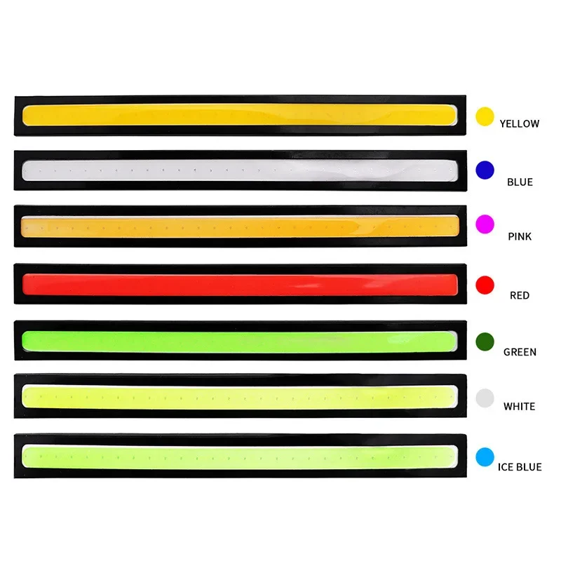 2 sztuki 17cm COB DRL LED 12V 6000K wodoodporne światło dzienne Auto Strip światła samochodowa lampa przeciwmgielna stylizacja motocykli Led DRL