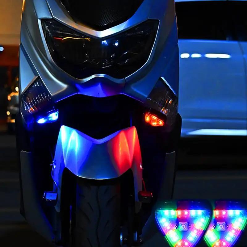 Motorcycle Warning Lights Solar Energy Car LED Warning Lights Waterproof Marker Lamp For Motorbike Rear Bumper Cruise Lamp