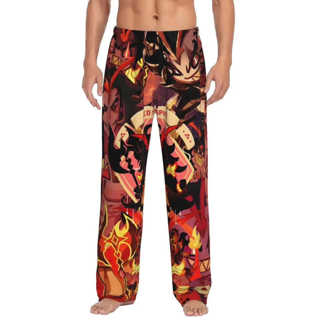 

Custom C-Cookie Run Kingdom Pajama Pants Sleepwear Men Elastic Waistband Burning Spice Cookie Sleep Lounge Bottoms with Pockets