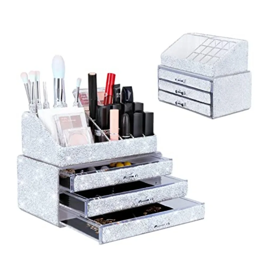 

Органайзеры для макияжа Der ling DiamondFashion Столешница lry Cosmetic Stora Display oxes Makeup rus старшая Косметика старая 2 шт. t el
