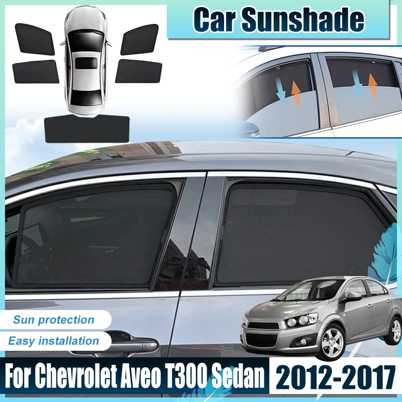

For Chevrolet Aveo Accessories Chevrolet Sonic Holden Barina T300 Sedan 2012-2017 Car Window Mesh Sun Shades Covers Sun Baffle
