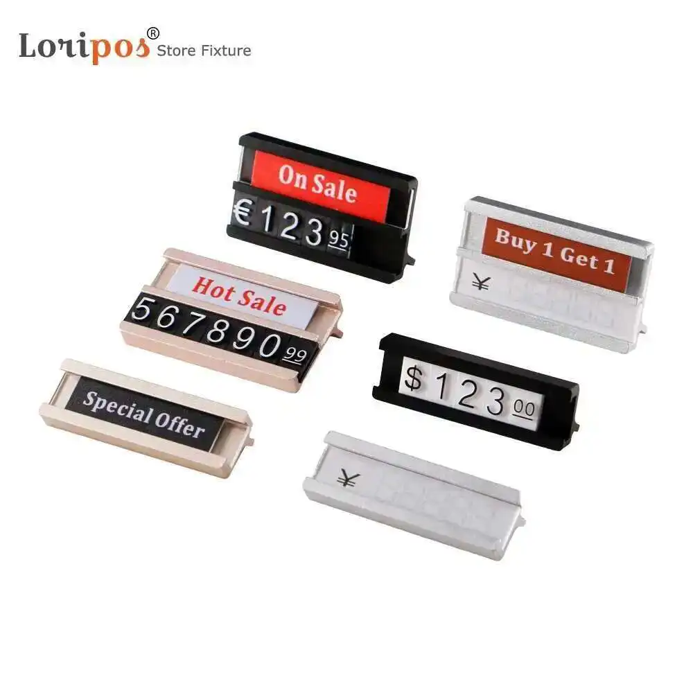 Arabic Numerals Together Price Tags, Digits And Promotion Slogan Inserted Cards For Choices, Detachable Assembly